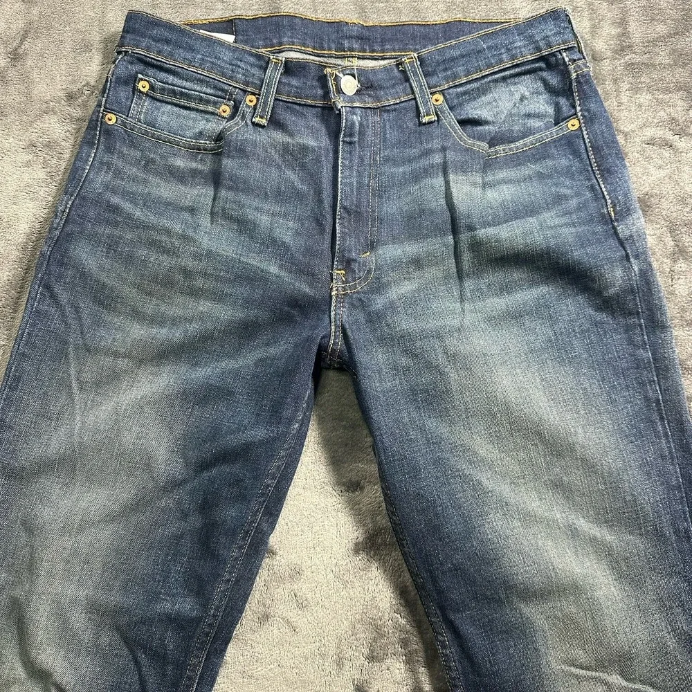 Levi's 514 Jeans Mens 33x32 Blue‎ Straight Stretch Denim Casual Everyday Washed